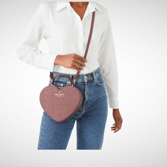NWT Kate Spade Love Shack Glitter Heart Bag - Picture 2 of 8